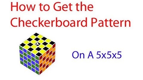 How To Do The Checkerboard Pattern On A 5x5 Cube - Vangel