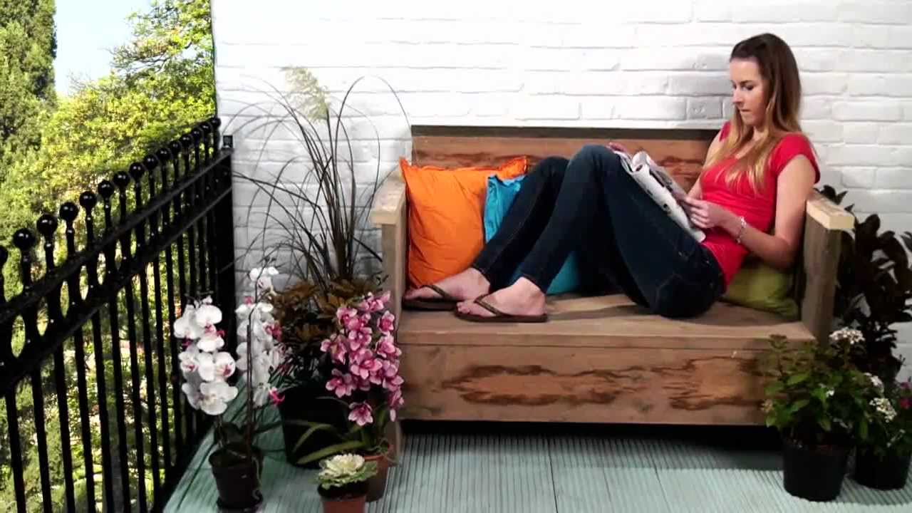 Rustikale holzbank für den balkon youtube