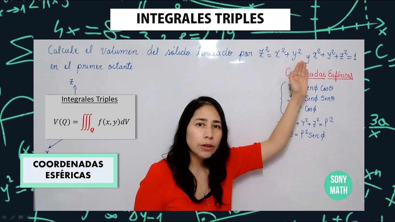 Cómo Calcular el Volumen de un Sólido por INTEGRALES TRIPLES|En coordenadas ESFÉRICAS