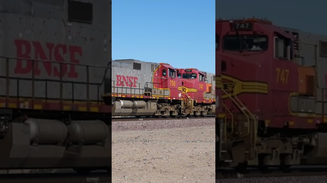 BNSF 4054 LEADS 20 LOCOMOTIVE POWERMOVE MP 737 NEEDLES SUB