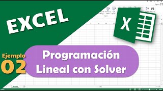 Excel: Linear Programming with Solver EXAMPLE 02 (EPdCI2dk4J0) screenshot 5