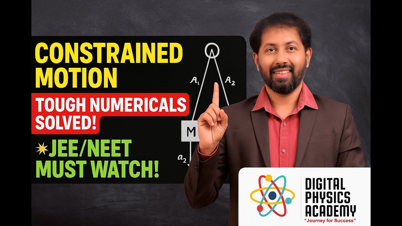 Lecture 7: Constrained Motion – JEE-Level Numerical Problems - YouTube