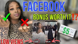Is Facebook Bonus Program WORTH it⁉️Monetization worth it⁉️