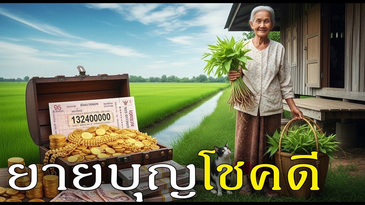 ยายบุญโชคดี  ถูกหวยรางวัลที่ 1 | นิทานไอดินกลิ่นบ้านนา