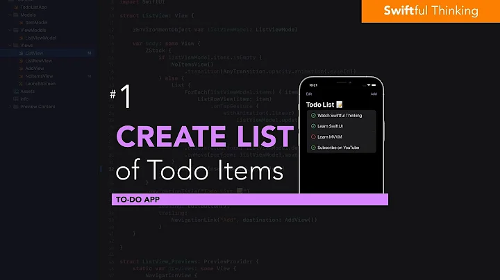 Create a List of Todo items in SwiftUI | Todo List #1