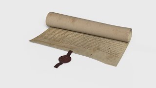 Magna Carta Scroll Low-poly 3D Model