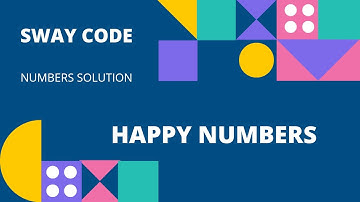 HAPPY NUMBER | C LANGUAGE | NUMBER TYPE QUESTION SOLUTION | SWAY CODE