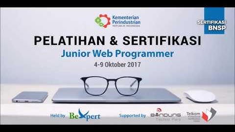 Pelatihan & Sertifikasi Junior Web Programmer Bandung Techno Park