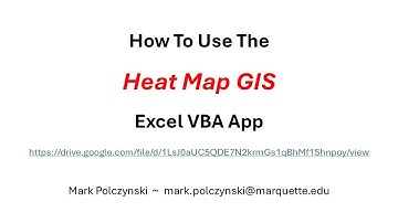 How To Use the Heat Map GIS Excel VBA App