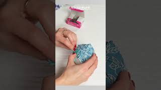 Quilted Christmas ball without sewing - star pattern #DIY #Shorts