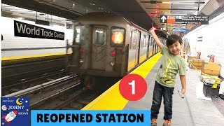 Johny's MTA Train Ride To The NEW WTC Cortlandt St Station Full Station Tour