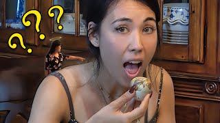 Beautiful AmerAsian Girl Reacts To Filipino Balut || Celebrated A Special Day With My Family