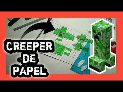 Mejor semiconductor Corresponsal Como hacer un creeper de minecraft de papel - YouTube