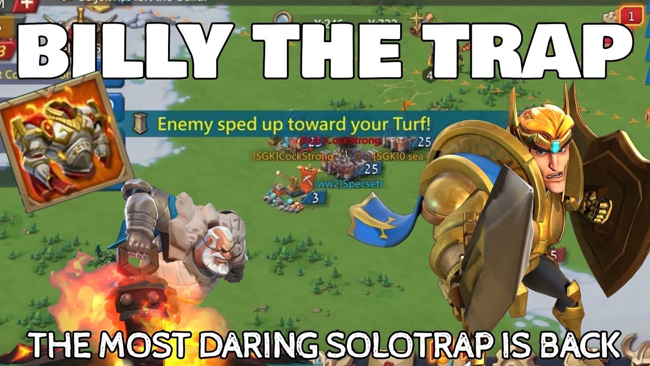 BILLY THE TRAP! - BILLY GOING CRAZY ON HIS SOLOTRAP TAKING RALLIES! BIG 500K SOLO! - Lords Mobile