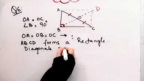ABC is a right angled triangle and O is the mid point of the side opposite to the right angle I