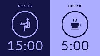 15/5 Pomodoro Timer with Brown Noise 🎧 2-Hour Study with Me for Deep Focus & ADHD ✨