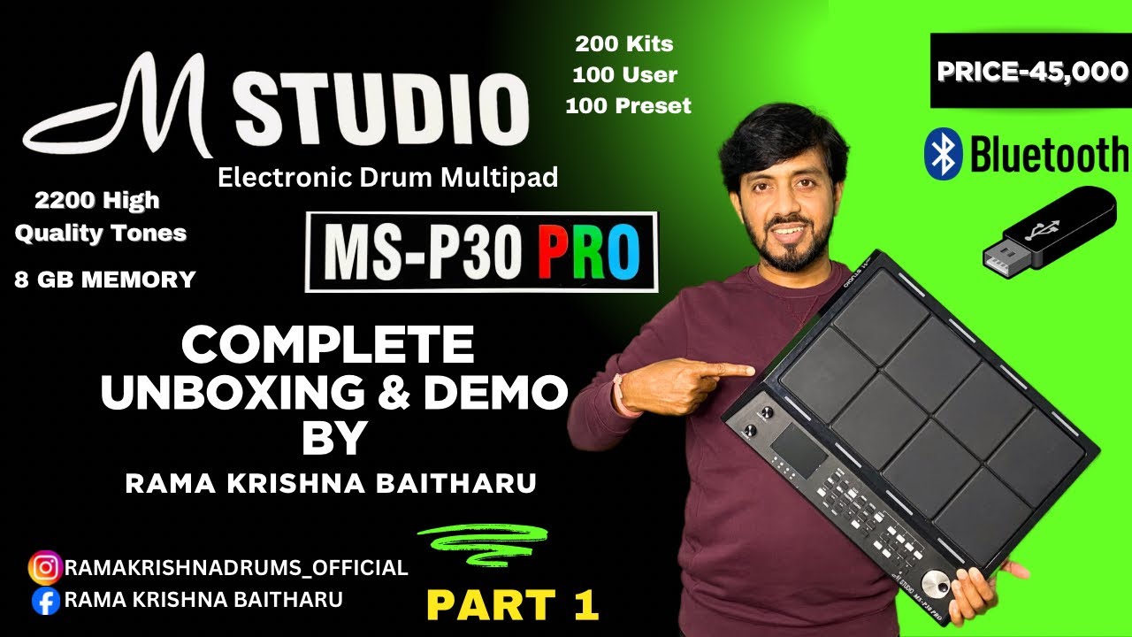 M Studio | MS-P30 PRO | New Octopad | Complete Demo By - RKB | Best IND Tones - 4 Layers - 200 kit
