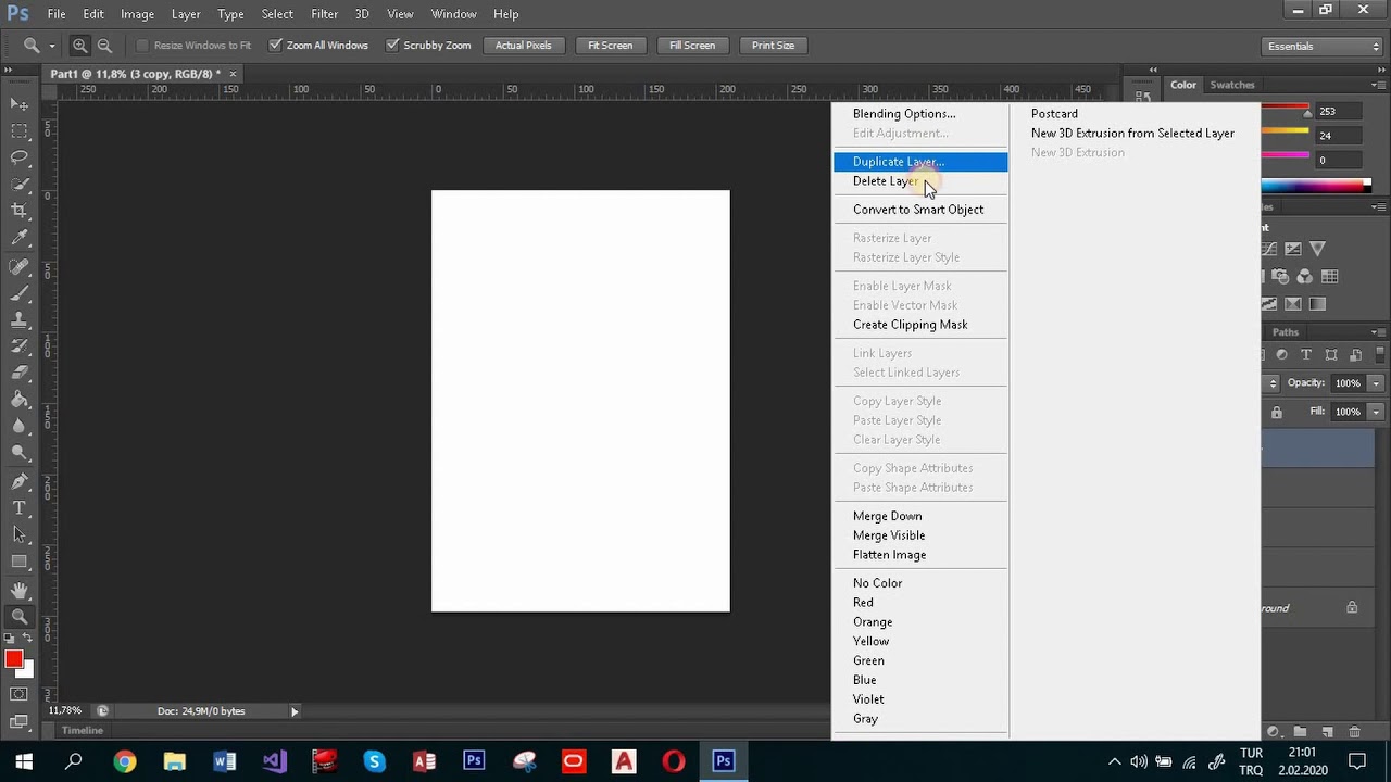  Photoshop  Part 3 How to create a new  layer  and delete 