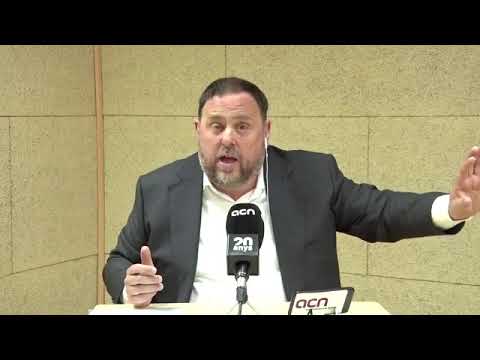 oriol junqueras ojo Roda de premsa d'Oriol Junqueras des de Soto del Real