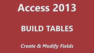 Famous MOS Review - Access 2013 - Build Tables - Part 4 of 4 Profile