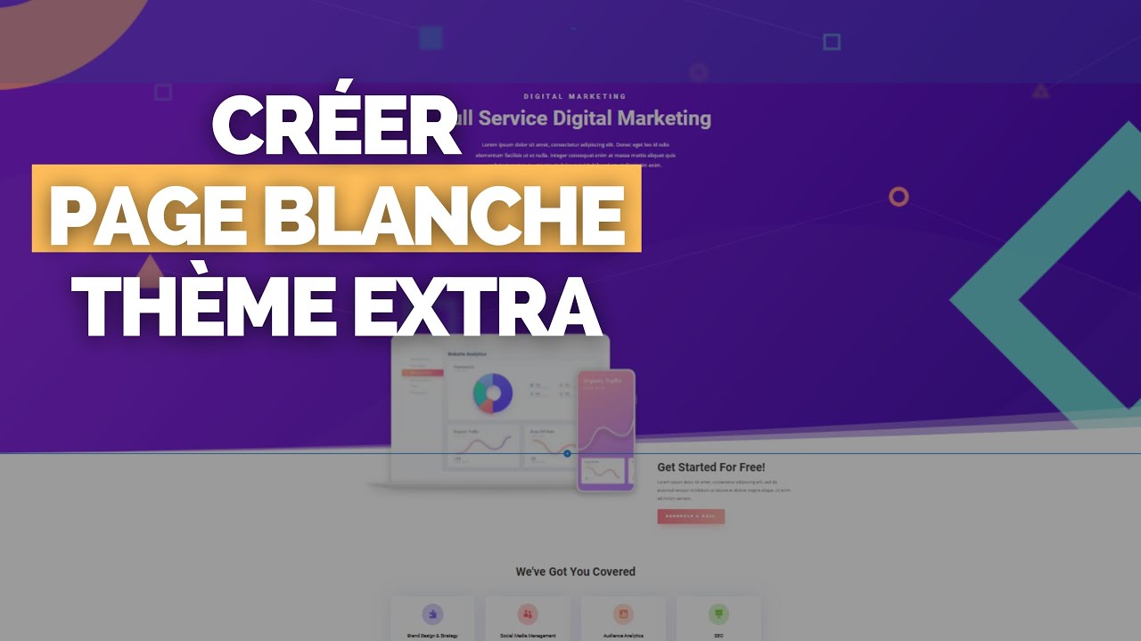 Créer une Page Blanche dans le Thème Extra | Enlever le menu et bas de
