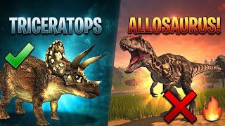 😱 I PLAYED TRICERATOPS... THEN UNLOCKED ALLOSAURUS! 🦖🔥 | Jurassic Primal Dino Clash 3D screenshot 4