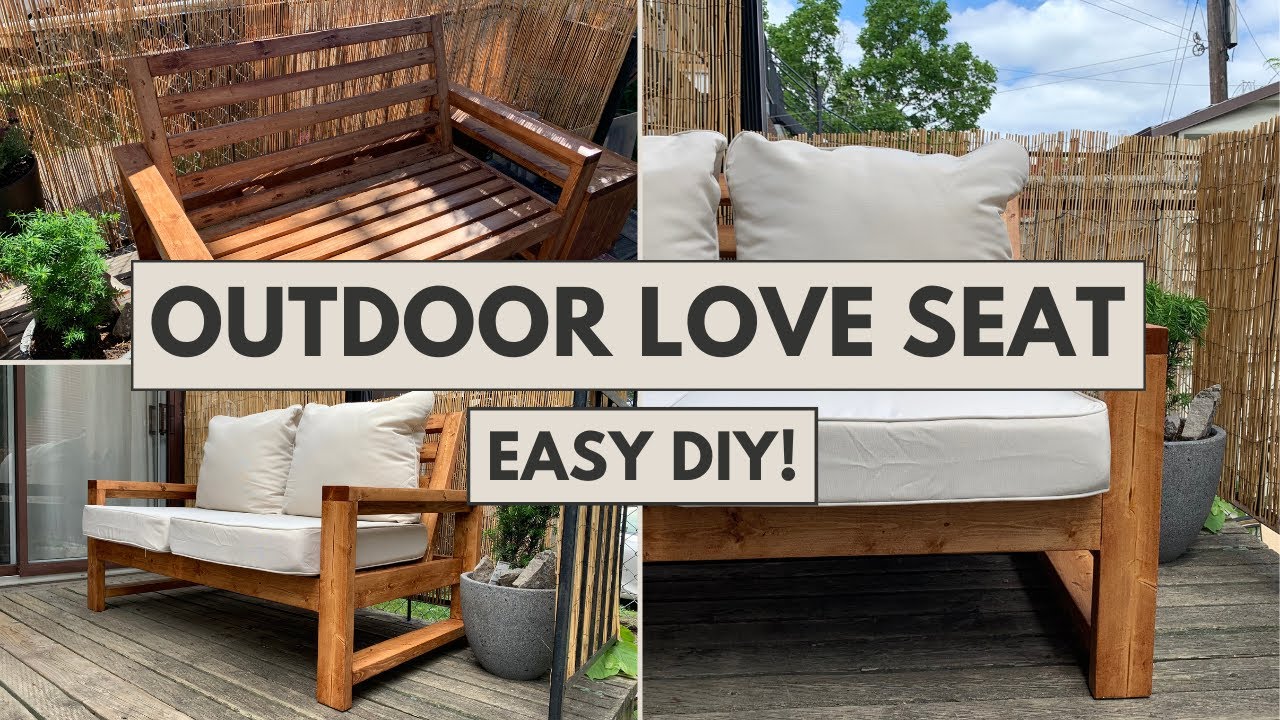 DIY Outdoor Love Seat Super EASY Summer Project YouTube