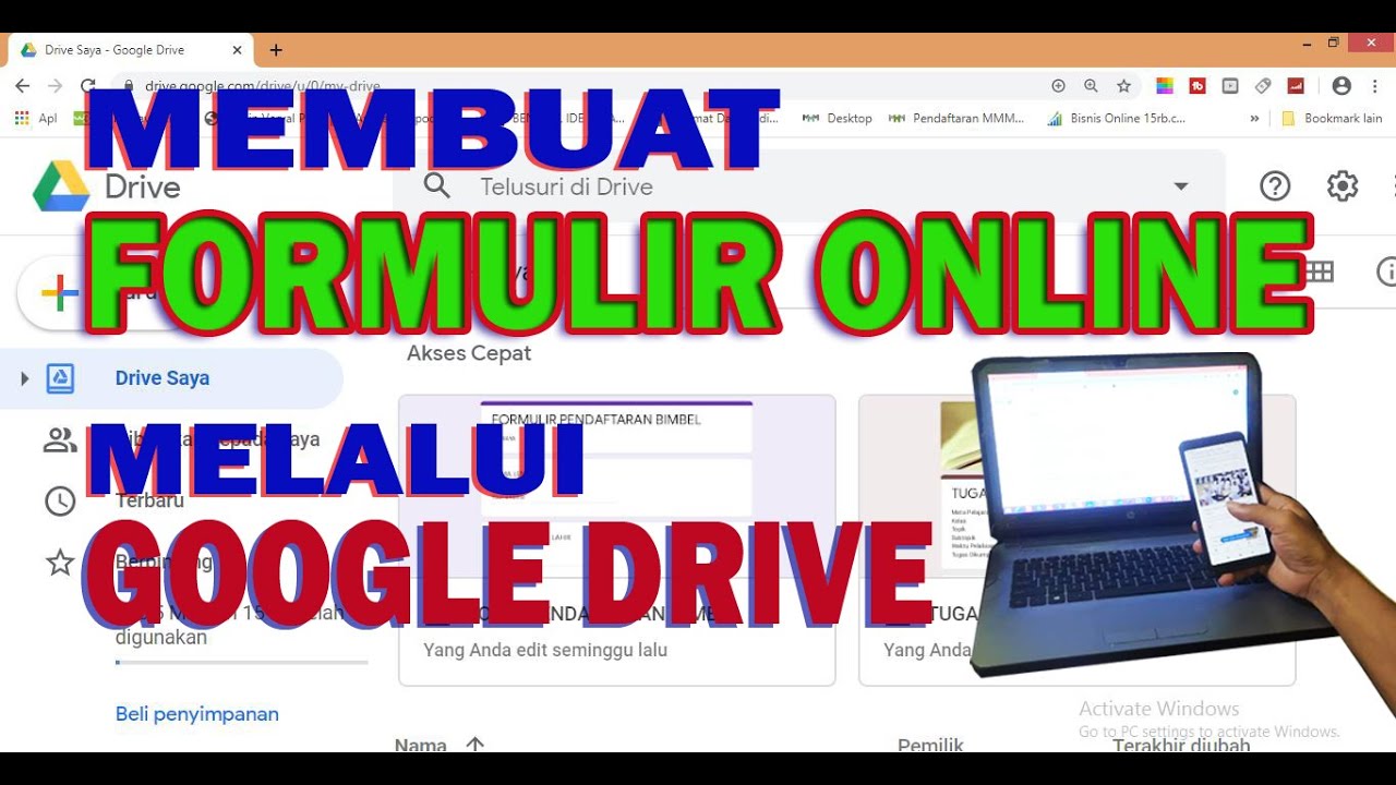 TUTORIAL BUAT FORMULIR ONLINE MELALUI GOOGLE FORM 