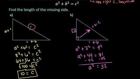 Find the Missing Side Length Using the Pythagorean Theorem