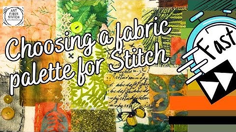 Choosing the colours and textures for fabric collage slow stitch project.  #fabricart #fabricscraps