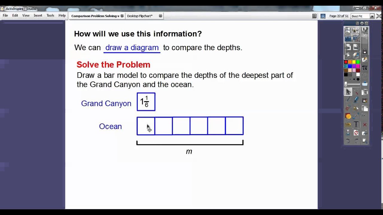 problem solving comparison problems with fractions lesson 8.5