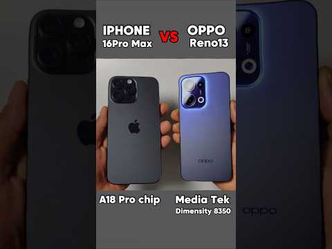 iphone 16 pro max Vs Oppo Reno 13 🔥 Speed test comparison #shorts