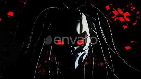 Flashing Cyborg Head VJ Loop | Motion Graphics - Videohive template