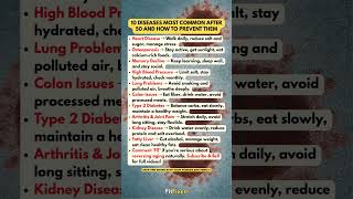 10 Most Common Diseases After 50 How To Prevent Them