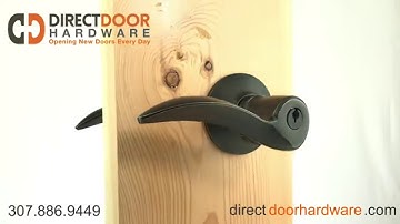 Emtek Sandcast Bronze Durango Lever with #2 Rosette in Flat Black