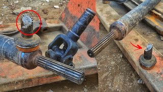 Repair broken Drive shaft || How to Repair cracked shaft || Amazing process of Repair Shaft