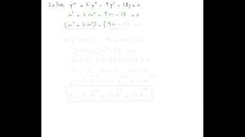 Homogeneous linear equations with constant coefficients (3rd order) #1