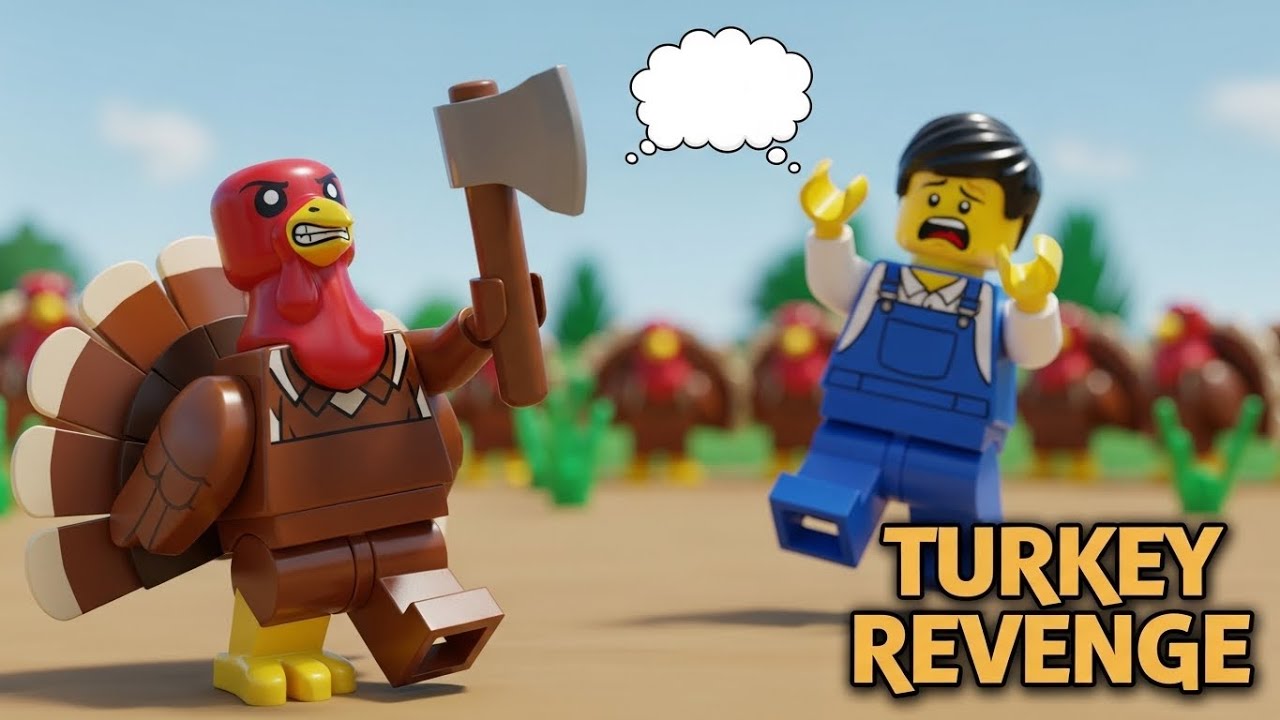 LEGO Индюшачий Переполох: Великий Побег! 🦃 Смешная Стоп-Моушен Анимация