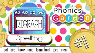 EA EE OW OA | DIGRAPH #11 1Slot Machine Spelling | Phonics Garden