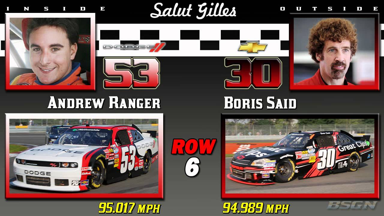 2011 NAPA Auto Parts 200 Starting Grid (Nationwide Series at Montreal!)