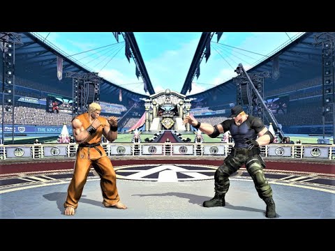 Super combo in REAL match - Ryo Sakazaki vs Clark Still (Hardest AI) - KOF XIV