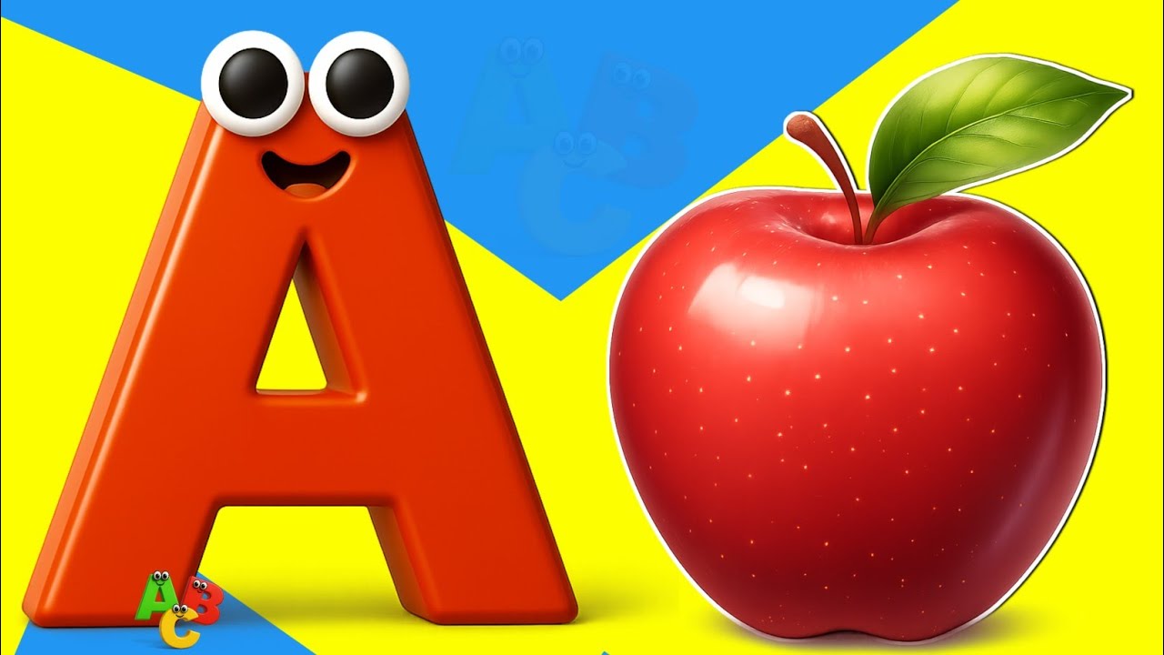 ABC Phonics Song With Sounds for Kids 🔤 | A for Apple 🍎 B for Ball 🏀 ...
