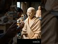 Making realistic statue of Gandhi ji by wood #shorts #viral #ai