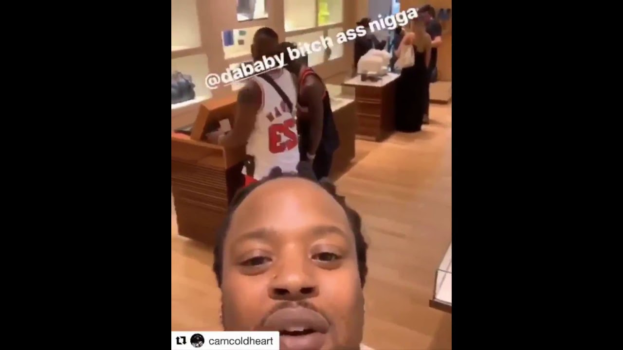 Rapper Dababy knocks out Cam coldheart in Louis Vuitton Store