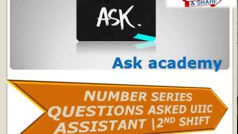 Number series questions || UIIC ASSISTANT PRELIMS exam || 2nd slot