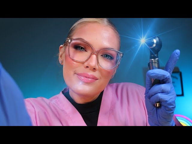 NoAds ASMR Night Nurse👩‍⚕️Up Close Ear to Ear Whispers, Otoscope Exam, Binaural Audio | Sleep🌙