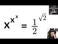 RETO DE CALCULO 🧠 x^x^x=(1/2)^√2 Ecuación exponencial