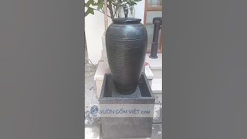 Thi công lắp đặt đài phun nước màu đen hợp mệnh thuỷ cho khách Vườn Nhà Gốm #shorts #shortvideo
