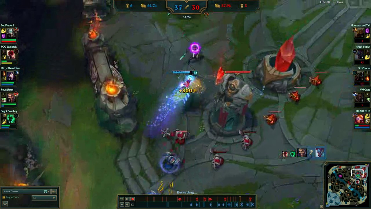 Crazy Ahri One-Shot! (Gunblade + Lich Bane Build)