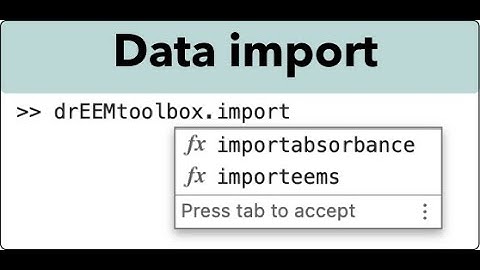 drEEM version 2 simple data import